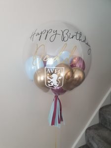 Aston Villa personalised balloon display