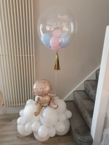 Baby shower balloon display