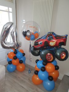 Birthday truck balloon display