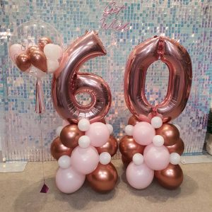 60th birthday balloon display