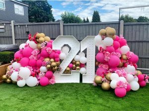 21 Large lit numbers hire service