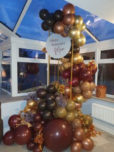 Autumnal Retirement balloon display