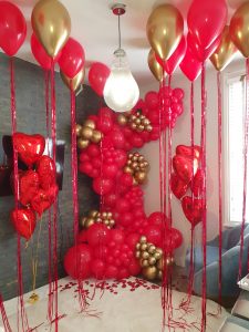 Valentines balloon display